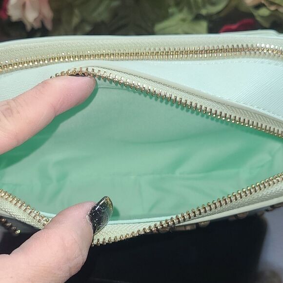 NWT Valentino Orlandi Mint Green Double Zip Camera Bag - Picture 13 of 16